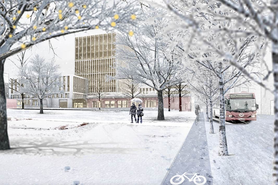 Vision image of the area winter time.